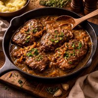Skillet Steaks with Onion Gravy