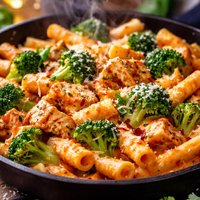 Skillet Ziti with Chicken Broccoli