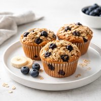 Skinny Banana Blueberry Muffins