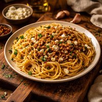 Skordomakarona Santorini Spaghetti