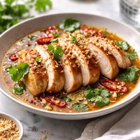 Sliced Chicken Breasts in a Thai Sauce