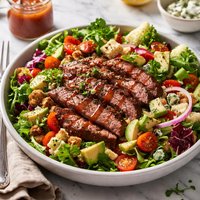 Sliced Steak Salad with Bloody Mary Vinaigrette
