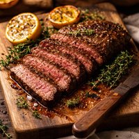 Sliced Steak with Lemon and Thyme
