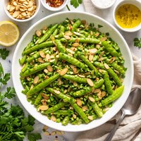 Slivered Snow Peas with Almonds