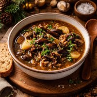 Slovak Christmas Mushroom Soup