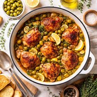 Slow Cook Chicken and Thyme with Green Olives