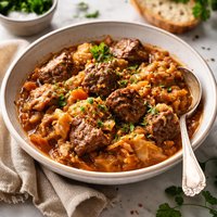Slow Cooked Beef and Sauerkraut Stew