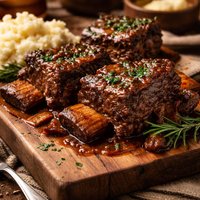 Slow Cooked Braised Oven Short Ribs