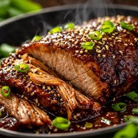 Slow Cooked Hoisin Pork Roast with Green Onions