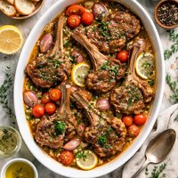 Slow Cooked Lamb Chops with White Wine