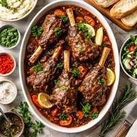 Slow Cooked Lamb Shanks Australian Style