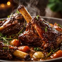 Slow Cooked Lamb Shanks in Red Wine