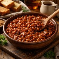 Slow Cooker Baked Beans with Maple Syrup