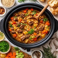 Slow Cooker Beef and Barley Soup