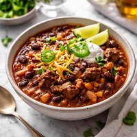 Slow Cooker Beef and Three Bean Chili