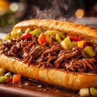 Slow Cooker Boardwalk Italian Beef Sandwiches