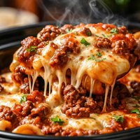 Slow Cooker Cheesy Lasagna with Sausage and Beef