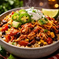 Slow Cooker Chicken Burrito Bowls