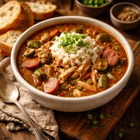 Slow Cooker Chicken Sausage Gumbo
