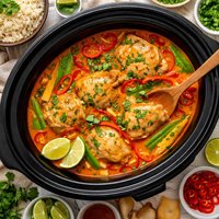 Slow Cooker Crock Pot Thai Red Curry Chicken
