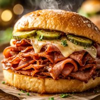 Slow Cooker Hot Ham Sandwiches