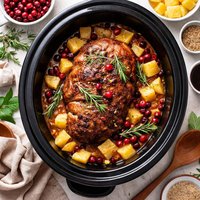 Slow Cooker Pineapple Cranberry Pork Roast