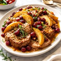Slow Cooker Pork with Pears and Cranberries