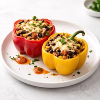 Slow Cooker Vegetable Stuffed Bell Peppers