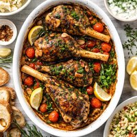 Slow Roasted Herb and Garlic Lamb Shanks