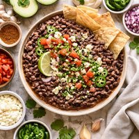 Smashed Mexican Black Beans