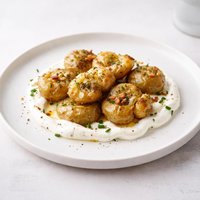 Smashed Potatoes and Cream Cheese