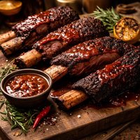 Smoked Beef Ribs with Devil Sauce