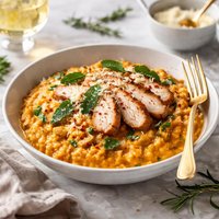 Smoked Chicken and Pumpkin Risotto