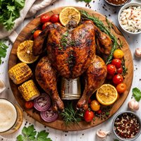 Smoked Chicken on a Beer Can