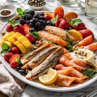 Smoked Fish and Fresh Fruit