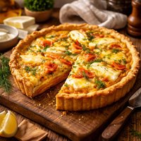 Smoked Salmon and Brie Quiche