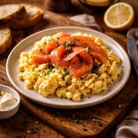 Smoked Salmon and Creamy Scrambled Eggs