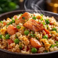 Smoked Salmon Fried Rice