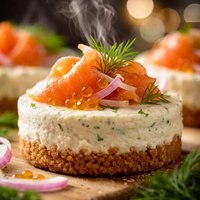Smoked Salmon Mini Cheesecakes