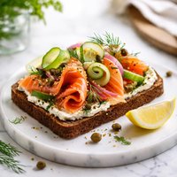 Smoked Salmon Open Faced Sandwich Laks Smrrebrd