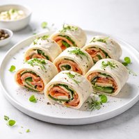 Smoked Salmon Party Roll Ups
