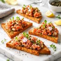 Smoked Salmon Tartare on Toasted Points