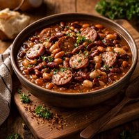 Smoked Sausage and Three Bean Stew