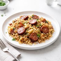 Smoked Sausage Sauerkraut Casserole