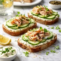 Smoked Trout Cucumber Sandwiches