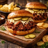 Smoky Bourbon Pulled Pork Sandwiches from Your Crock Pot