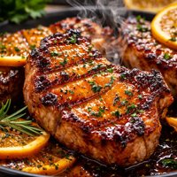 Smoky Orange Glazed Pork Chops