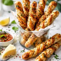 Smoky Parmesan Breadsticks