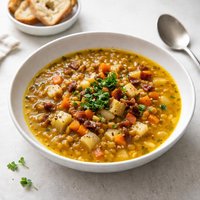 Smoky Split Pea and Root Vegetable Soup
