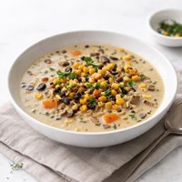 Smoky Wild Rice and Corn Soup